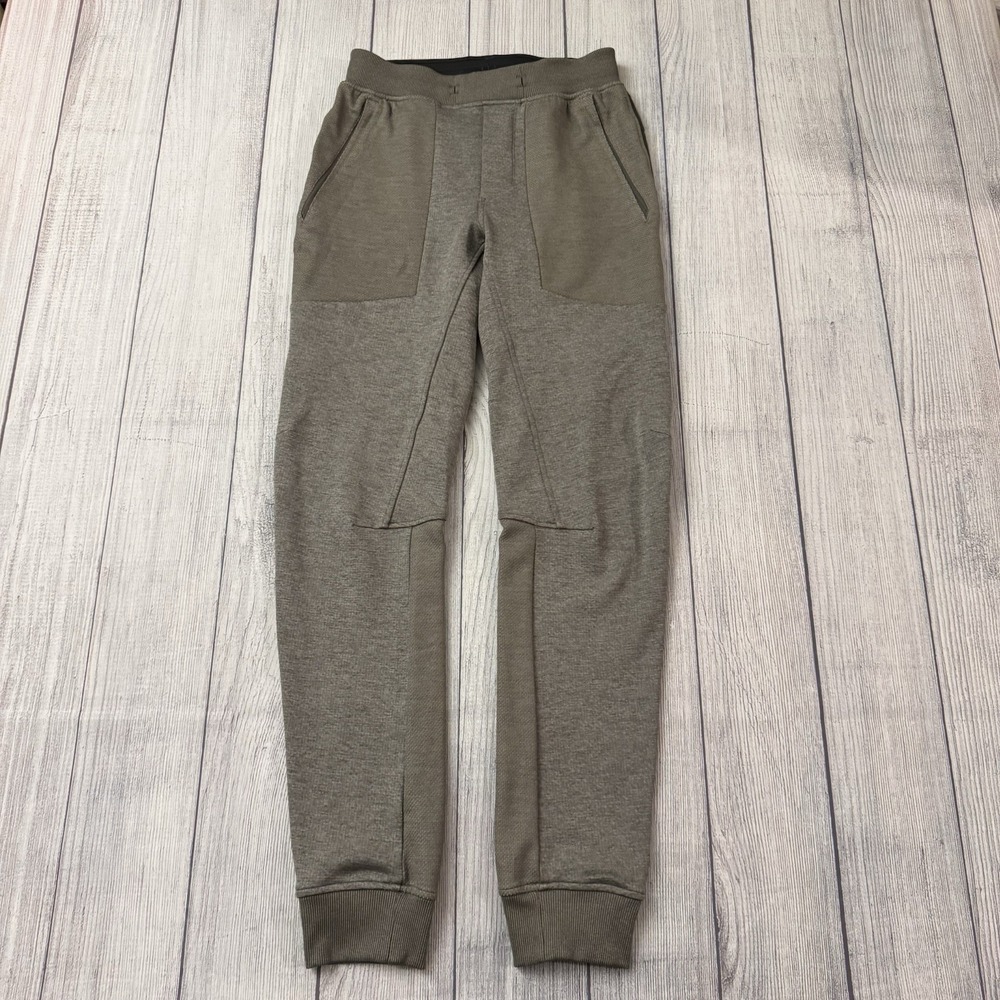 Lululemon Textured Tech Jogger‎ Size XS Olive Riverstone Workout Inseam 28"